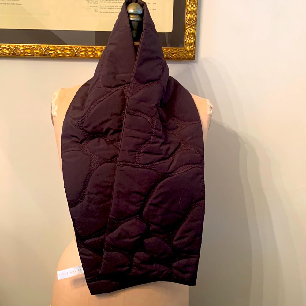 Kerry Ellis silk quilted brown scarf